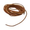 Close-up image of 3mm 5m Tan cord Leather neatly coiled, highlighting its smooth texture, durability, and genuine leather quality, perfect for jewelry making and crafting.