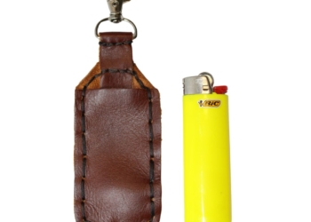 Leather Lighter Keyring Pouch Hard Wearing