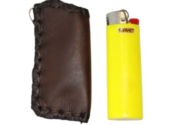 Leather Lighter Keyring Pouch Hard Wearing