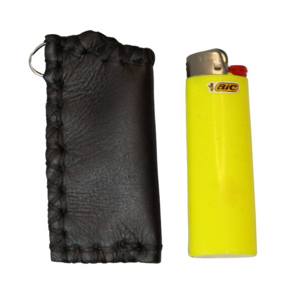 Quality Leather Lighter Pouch Keyring Rustic Hard Wear