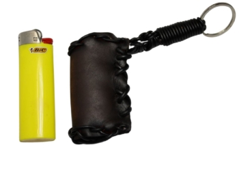Rustic Leather Lighter Keyring Pouch