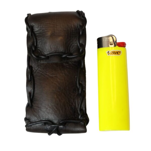 Quality Leather Lighter Pocket Knife Keyring Pouch Magnetic Rustic Hard Wear