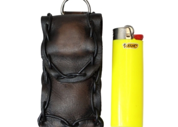 Leather Survival Lighter Pouch Magnetic