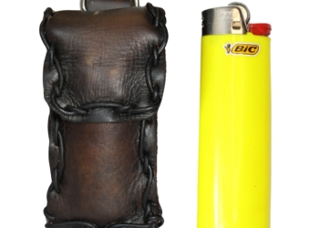 Leather Survival Lighter Pouch Magnetic