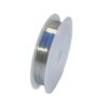 Close-up image of 0.2mm 20m silver-plated copper wire neatly coiled, showcasing its smooth, shiny finish and flexibility for jewelry making.