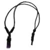 Amethyst Leather Bounded Necklace Adjustable beads