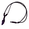Amethyst Leather Bounded Necklace Adjustable beads