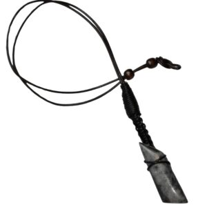 Rare Leverite Stone Leather Bounded Necklace Adjustable Beads