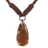 Boulder Opal Necklace Carved Leather