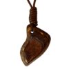 Boulder Egg Vintage Stone Necklace Carved Leather Genuine