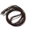 Close-up image of 1.5mm 5m coconut brown cowhide leather cord coiled neatly, showcasing its smooth texture and genuine leather quality, perfect for jewelry making and crafting.