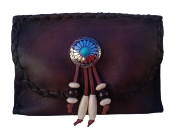 Rustic Tobacciana Turquoise Indian Pouch