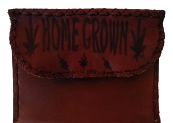 Rustic Tobacciana Home Grown Embossed Pouch