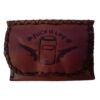Quality Leather Tobacco Pouch Rustic Hard Wear NED KELLY Embossed Magnet 50 grm