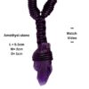 Amethyst Leather Bounded Necklace Adjustable beads