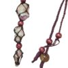 Natural Australian Chevron Amethyst Necklace Rare Adjustable Leather