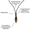 Australia Boulder Opal Necklace Surfboard Carved Genuine Leather