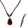 Boulder Opal Necklace Carved Leather