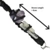 Lanyard Work ID Card Cover Office Business Amethyst & Clear Quartz Clusters