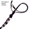 Amethyst, Rose and Clear Quartz Leather Office ID Lanyard