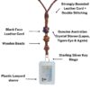 Office Lanyard Work ID Card 3 STONE Tigers Eye Lapas & Agate Lanyard
