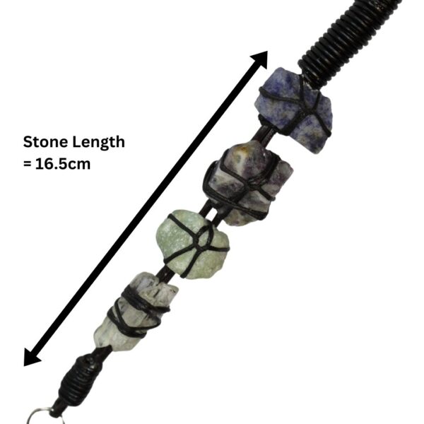 Sodalite, aventurine, fluorite, Quartz Office ID Lanyard