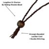 Boulder Opal Necklace Carved Genuine Cow Hide Leather