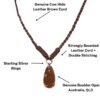 Boulder Opal Necklace Carved Leather