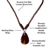 Boulder Opal Necklace Carved Leather