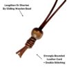 Boulder Opal Necklace Carved Genuine Cow Hide Leather