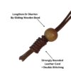 Boulder Stone Necklace Carved Feather Leather necklace