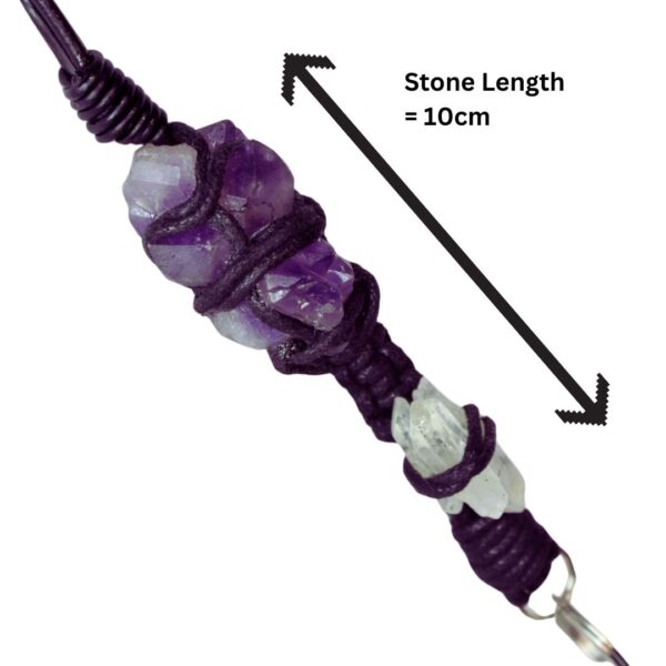 Large Amethyst, Quartz Office ID Lanyard - Image 4