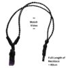 Amethyst Leather Bounded Necklace Adjustable beads