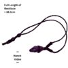Amethyst Leather Bounded Necklace Adjustable beads