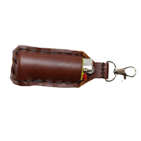 Quality Leather Lighter Pouch Keyring Rustic Hard Wear