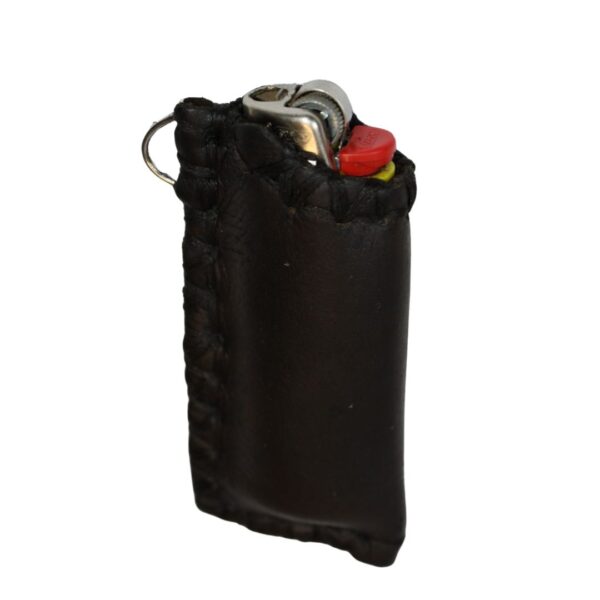 Quality Leather Lighter Pouch Keyring Rustic Hard Wear