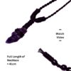 Amethyst Leather Bounded Necklace Adjustable beads