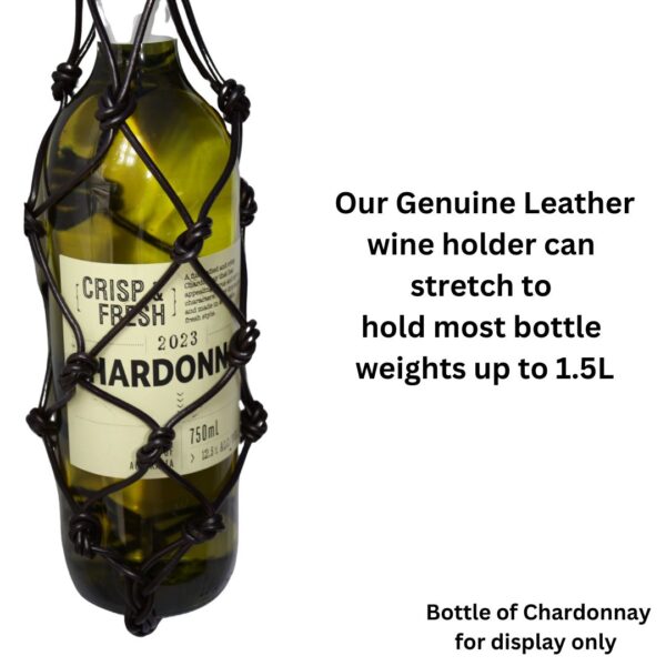 Genuine leather wine carrier hanging Decor bag