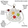 Mini Women Girl Keyring Charm Bag Sun Flower drawstring bag Macrame