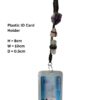 Amethyst, Rose and Clear Quartz Leather Office ID Lanyard