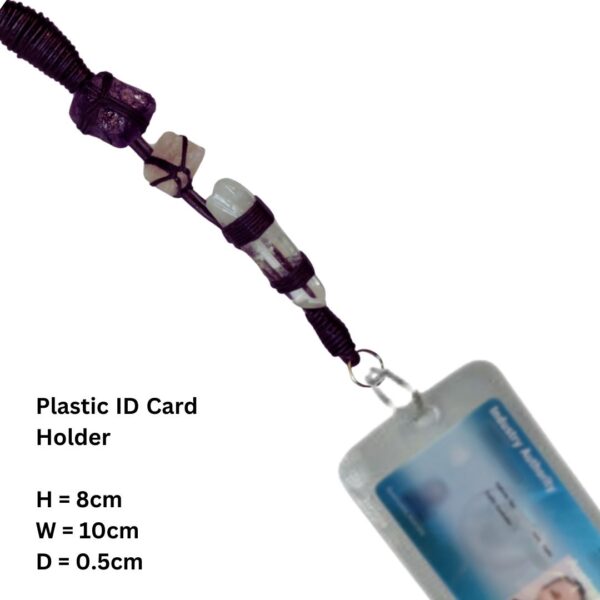 Amethyst, Rose and Clear Quartz Leather Office ID Lanyard