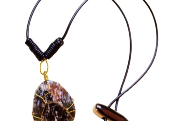 Chalcedony Pyrite Agate Necklace