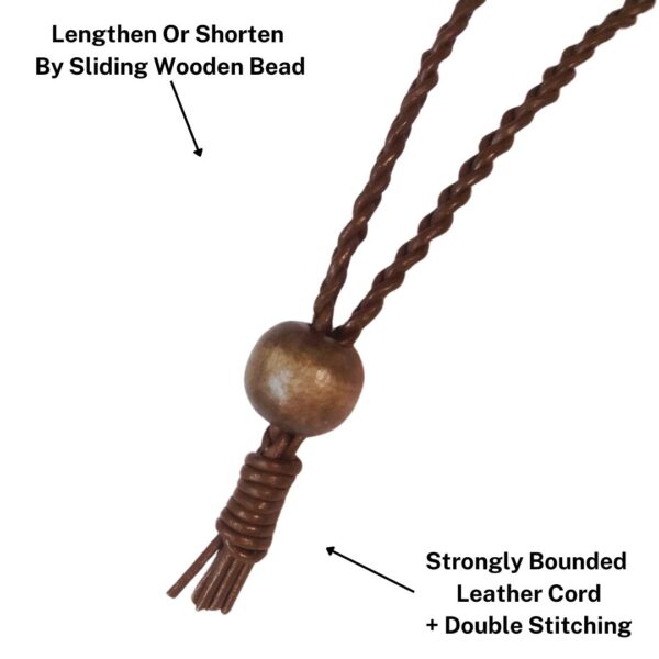 Australia Boulder Opal Necklace Carved Leather necklace