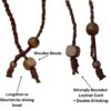 Australia Boulder Opal Necklace Carved Leather