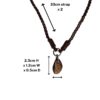 Boulder Opal Necklace Carved Genuine Cow Hide Leather