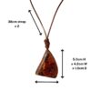 Boulder Opal Necklace Carved Genuine Cow Hide Leather