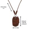 Boulder Stone Necklace Carved Feather Leather necklace