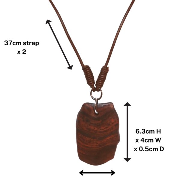 Boulder Stone Necklace Carved Feather Leather necklace
