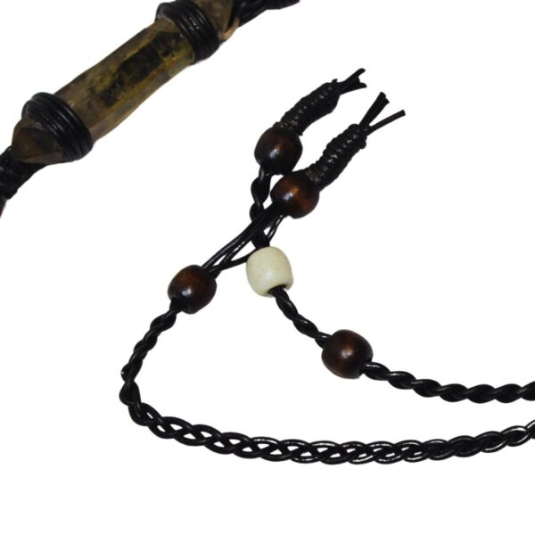 Lanyard Work ID Card Cover Office Business Smoky Quartz and Black Obsidian
