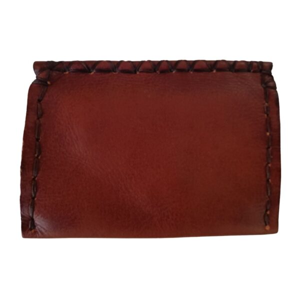 Quality Leather Tobacco Pouch Rustic Hard Wear NED KELLY Embossed Magnet 50 grm